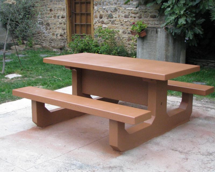Table pique-nique Bellano Finition ton bois